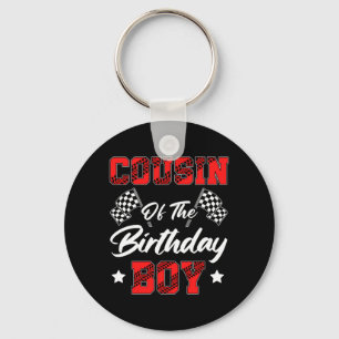 Race Car Cousin Of The Birthday Boy Racing Family Key Ring