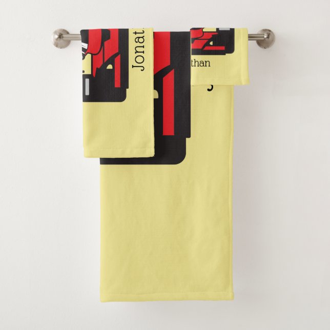 Race Car Design Bath Towel Set (Insitu)