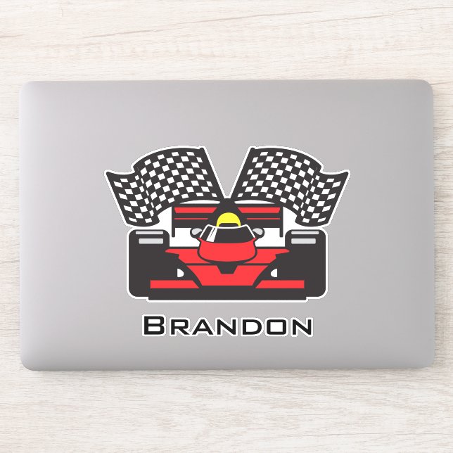 Race Car Design Contour Sticker (Computer)