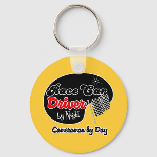 Race Car Driver by Night Cameraman by Day Key Ring
