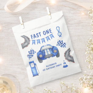Race Car First Birthday Party Favour Bag