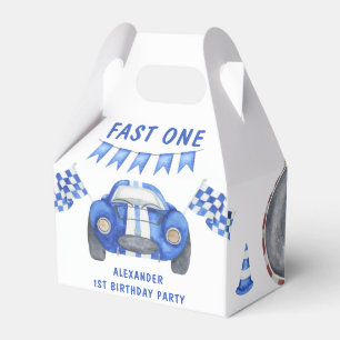 Race Car First Birthday Party Favour Box