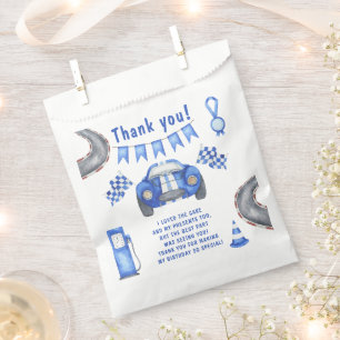 Race Car First Birthday Party Thank you Favour Bag