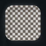 Race Car flag check Birthday Napkins Paper Plate<br><div class="desc">Race Car Flag black and white check. Fast One Race Car 1st Birthday napkin.</div>