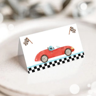 Race Car Food Label Two Fast Birthday Boy Decor Business Card