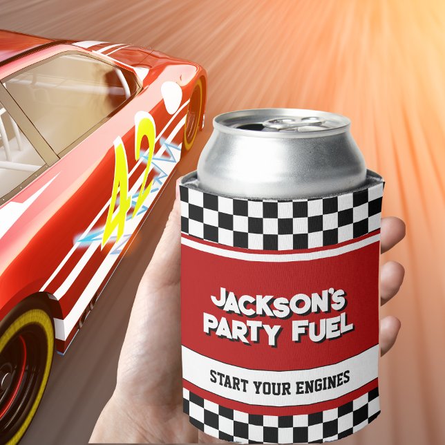  Race Car Kids Birthday Party Can Cooler (Creator Uploaded)