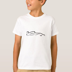 Race Car Line Drawing Silhouette T-Shirt