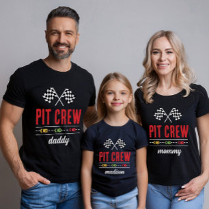 Race Car Matching Pit Crew Mummy T-Shirt