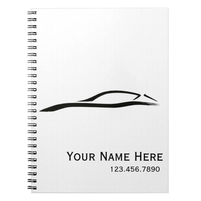 Race Car Notebook - Personalised (Front)
