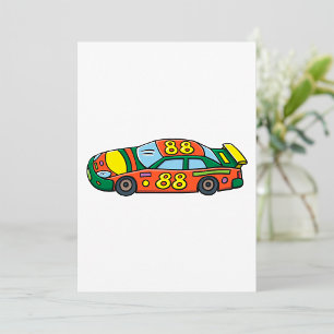 Race Car Number 88 Invitation