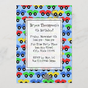 Race Car Party Invitation