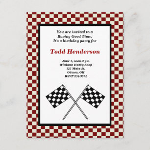 Race Car Party Invitation