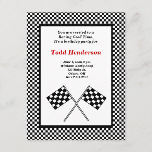 Race Car Party Invitation