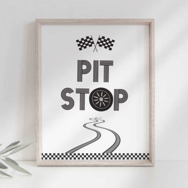 Race Car Party Pit Stop Sign (Creator Uploaded)