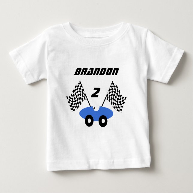 Race Car/ Personalizable Baby T-Shirt (Front)