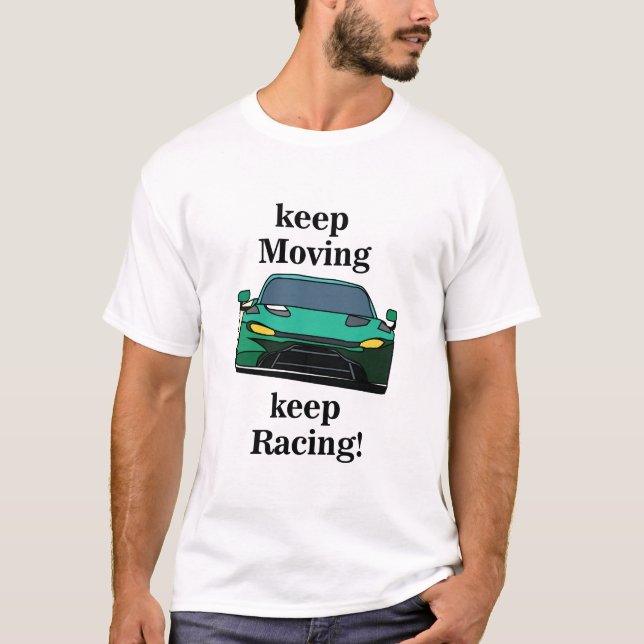 Race Car Racer Racing T-Shirt (Front)