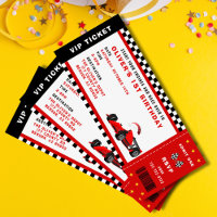 Race Car Racing Boy Birthday Party Ticket