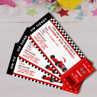 Race Car Racing Boy Birthday Party Ticket 