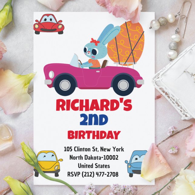 Race Car Racing Kid's Birthday Theme Invitation (Creator Uploaded)