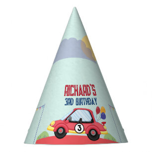 Race Car Racing Kid's Birthday Theme Party Hat