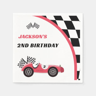 Race Car Red Birthday Party  Napkin