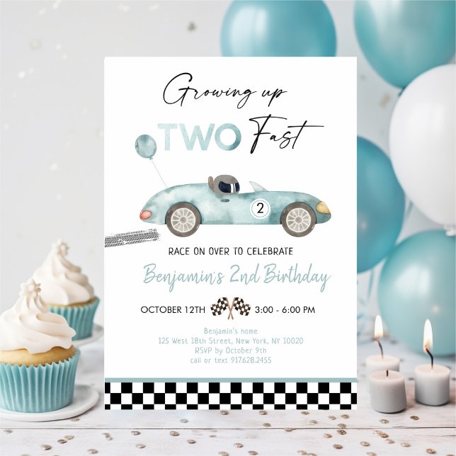 Race Car Second Birthday Invitation (Creator Uploaded)