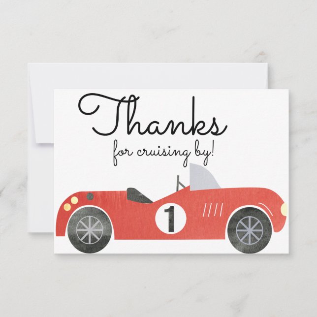 RACE CAR THANK YOU CARD (Front)