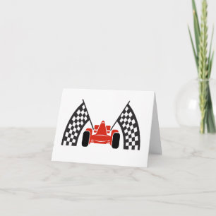 Race Car Thank You or Blank Note Card