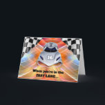 Race Car Theme 16th Birthday for Grandson Card<br><div class="desc">Birthday for grandson. When you're in the Fast Lane ... birthdays seem to fly by. Happy 16th Birthday! Race car themed birthday card with the number 16 on the car. Customise the cover and inside text as you like for other birthday years. Art, image, and verse copyright © Shoaff Ballanger...</div>