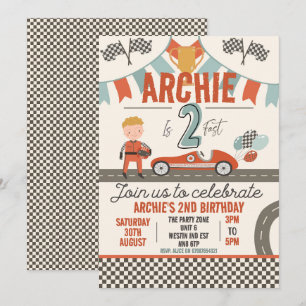 Race Car Themed Invitations – Perfect for Kids