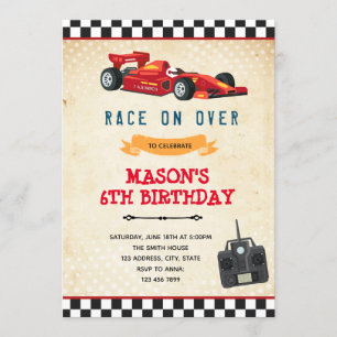 Race car toy birthday Invitation