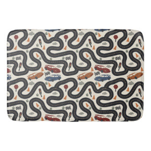 Race Car Track Bath Mat