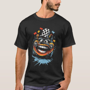 Race Car Winner Trophy Chequered Racing Graphic T-Shirt