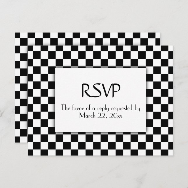 Race Car with Menu RSVP (Front/Back)