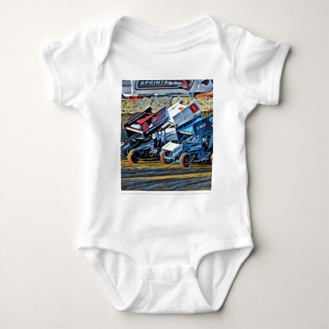 Race Cars Baby Bodysuit (Front)