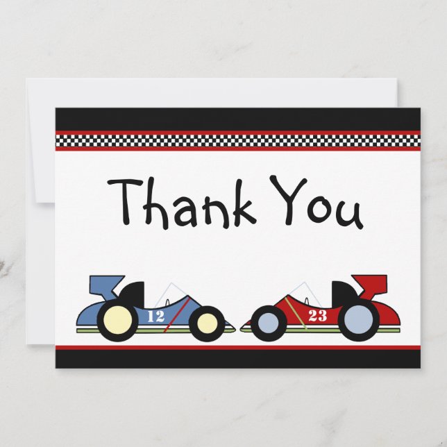Race Cars Baby Shower/BirthdayInvitations Invitation (Front)