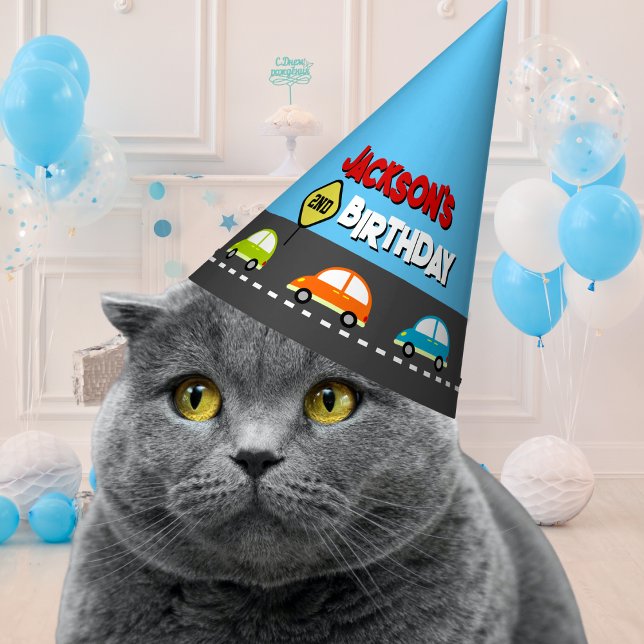 Race Cars Boy Birthday Party Hat (Creator Uploaded)