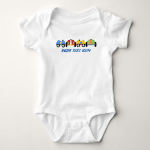 Race Cars Custom Baby Romper Bodysuit