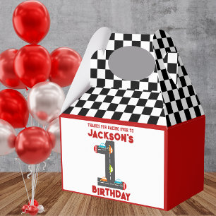 Race Cars First Birthday Kids Party Favour Box