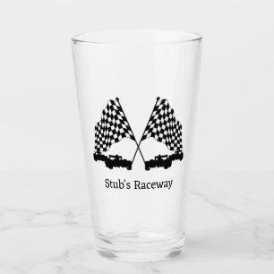 Race Cars Silver Personal  Glass