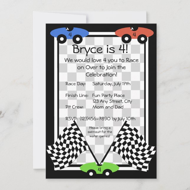 Race Day Invitation (Front)