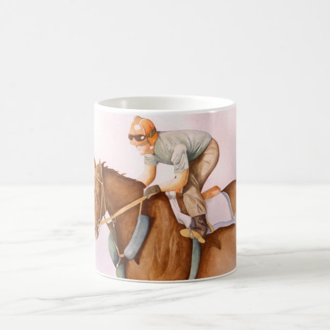 Race Horse and Jockey Coffee Mug (Center)