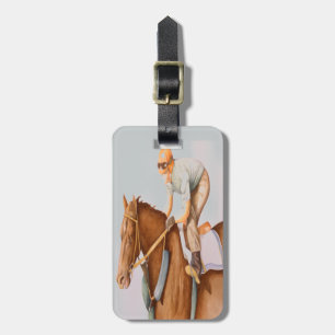 Race Horse and Jockey Luggage Tag