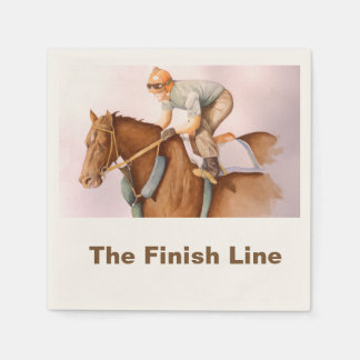 Race Horse and Jockey Napkin