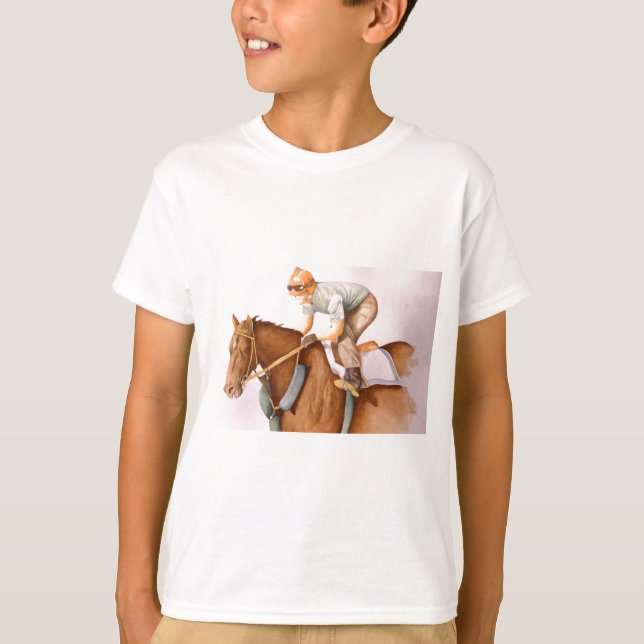 Race Horse and Jockey T-Shirt (Front)