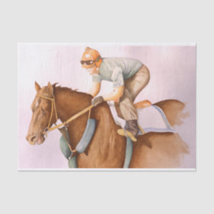 Race Horse and Jockey Tissue Paper