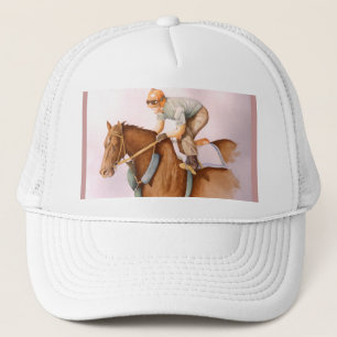 Race Horse and Jockey Trucker Hat