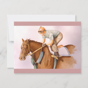 Race Horse and Jockey WaterColor