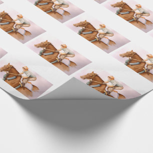 Race Horse and Jockey Wrapping Paper