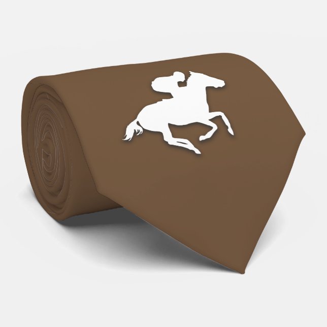 Race Horse | Derby Brown Tie (Rolled)